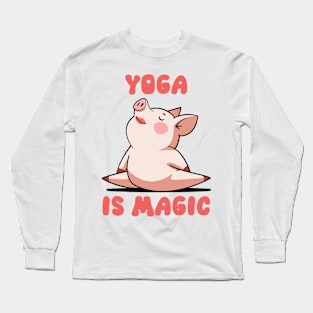 Zen Piggy - Yoga Is Magic Long Sleeve T-Shirt